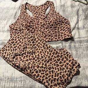 Fabletics Leopard Print Women's workout Set